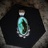 Royston Turquoise Long Oval Pendant set in sterling silver-Atomic 79